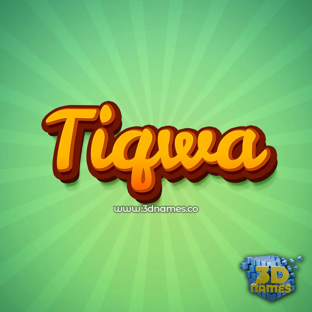 tiqwa in Green Rays style - 3D name wallpaper