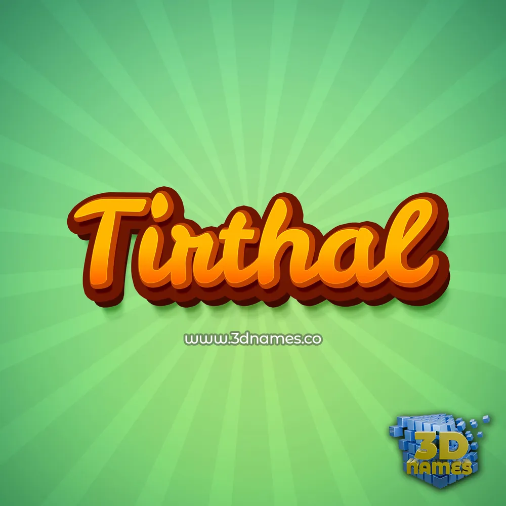 tirthal in Green Rays style - 3D name wallpaper