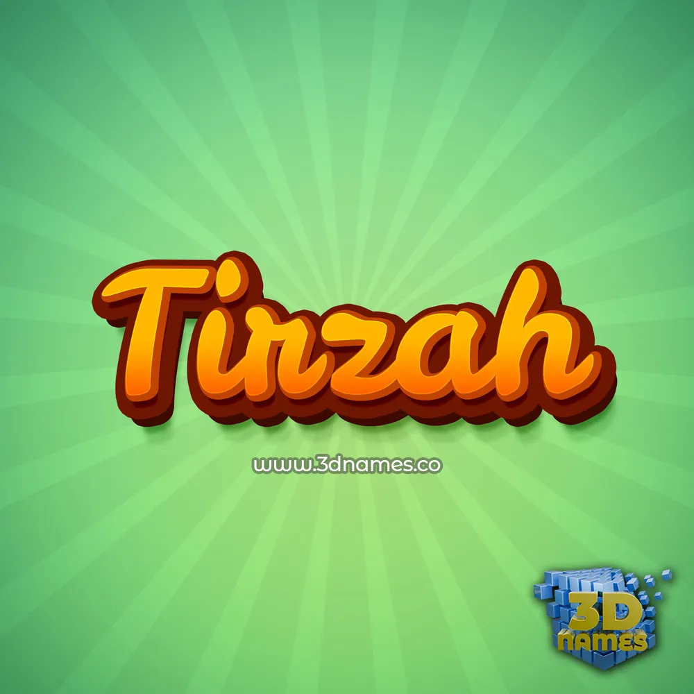tirzah in Green Rays style - 3D name wallpaper