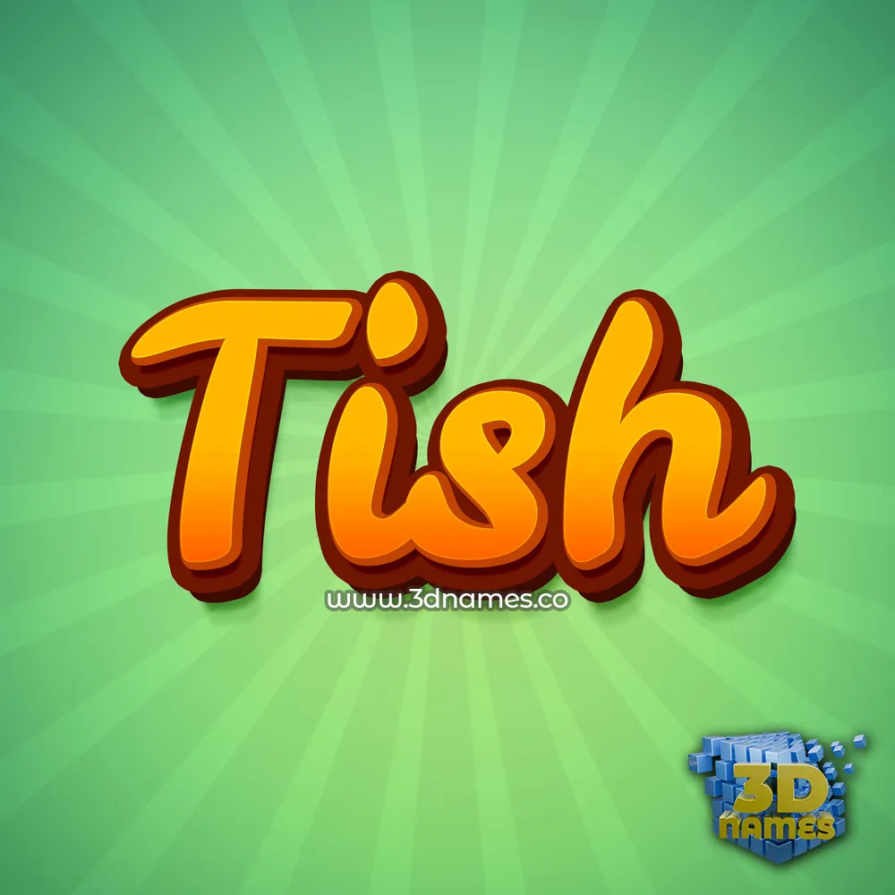 tish in Green Rays style - 3D name wallpaper