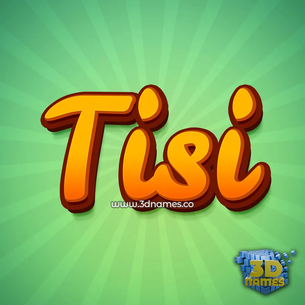 tisi in Green Rays style - 3D name wallpaper