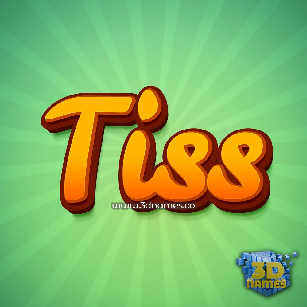 tiss in Green Rays style - 3D name wallpaper