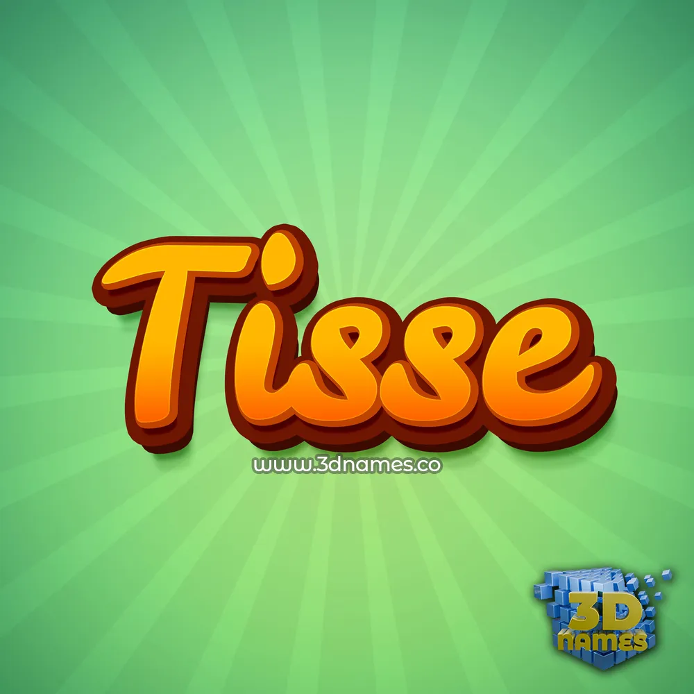 tisse in Green Rays style - 3D name wallpaper
