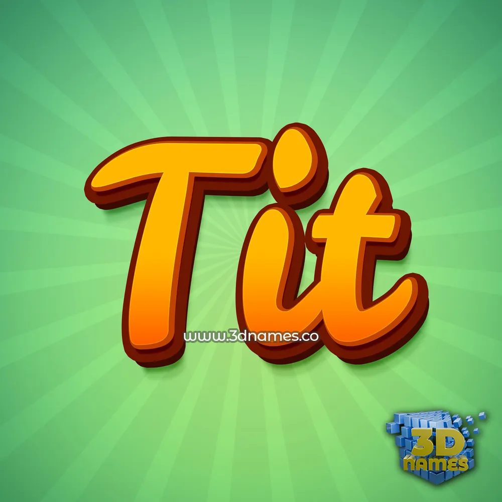 tit in Green Rays style - 3D name wallpaper