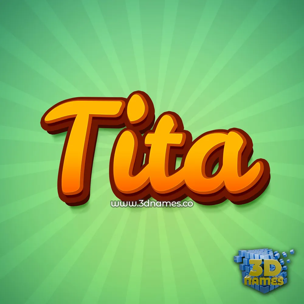 tita in Green Rays style - 3D name wallpaper