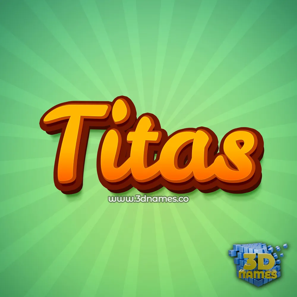 titas in Green Rays style - 3D name wallpaper
