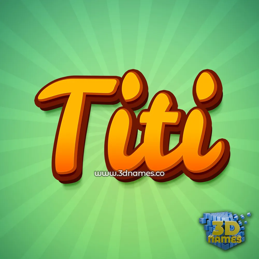 titi in Green Rays style - 3D name wallpaper