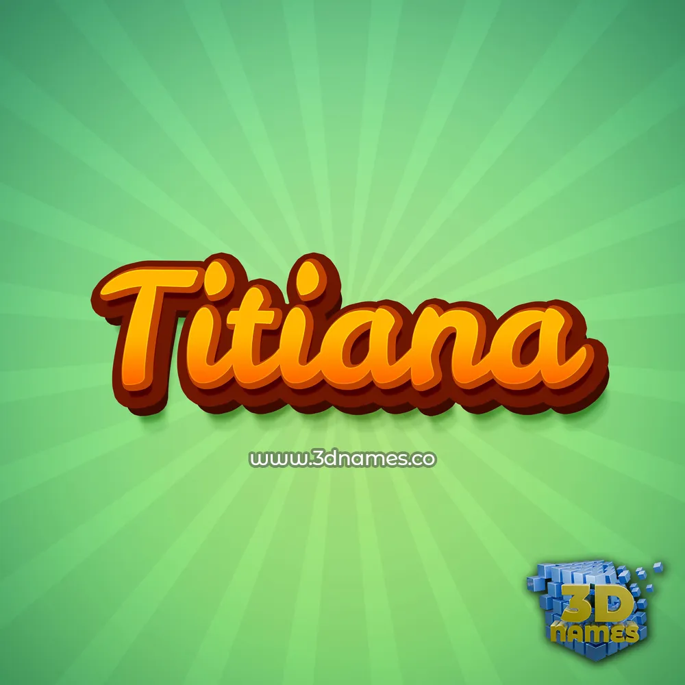 titiana in Green Rays style - 3D name wallpaper