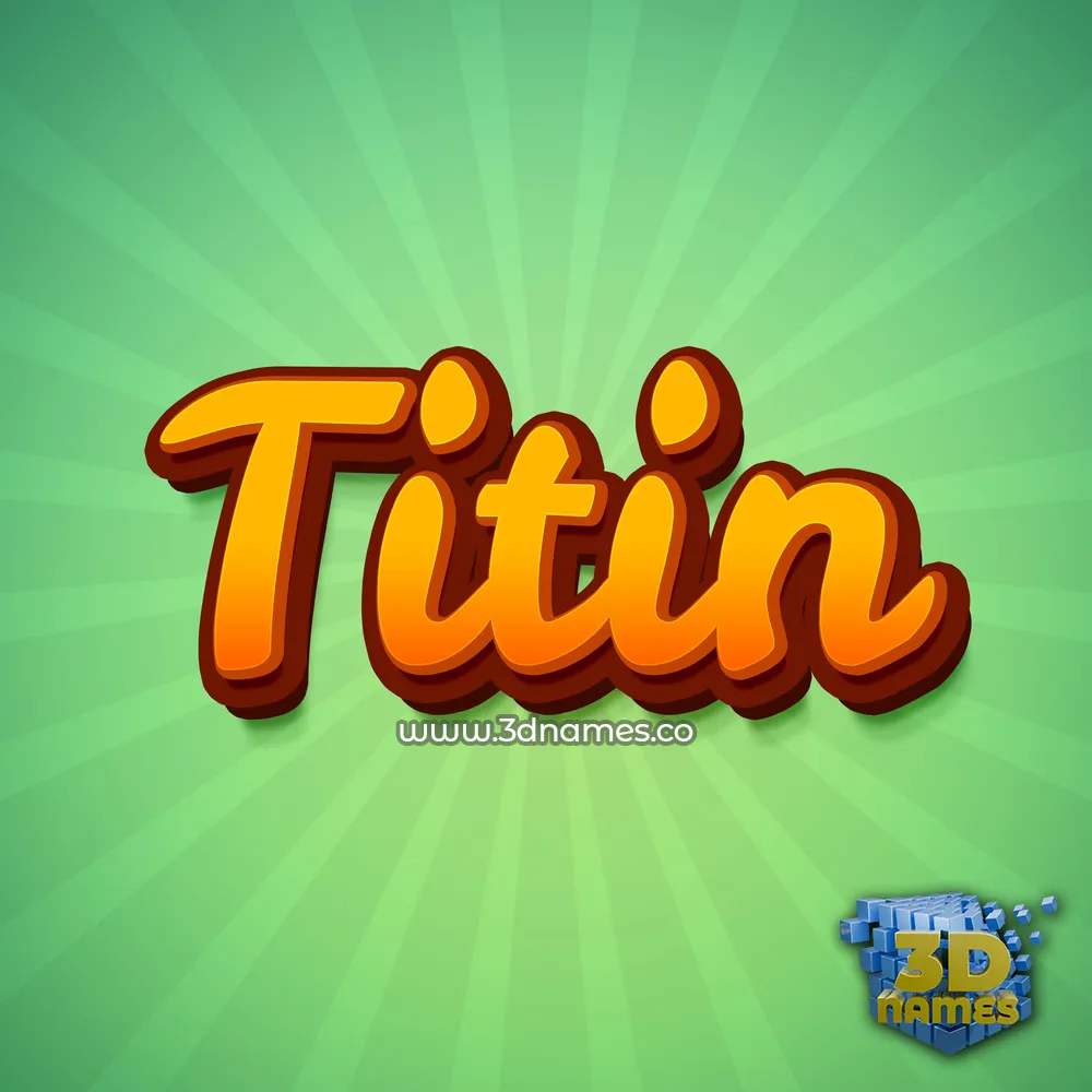 titin in Green Rays style - 3D name wallpaper
