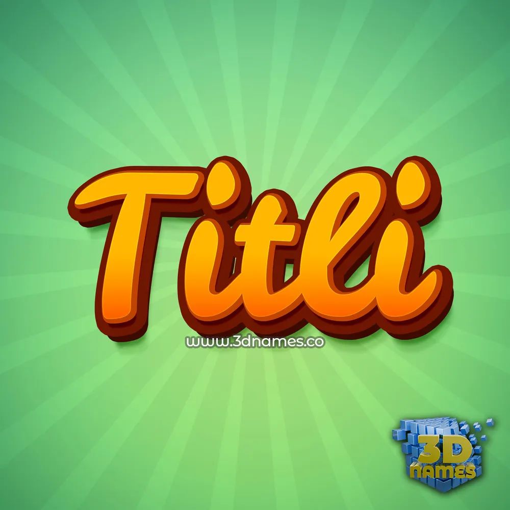 titli in Green Rays style - 3D name wallpaper