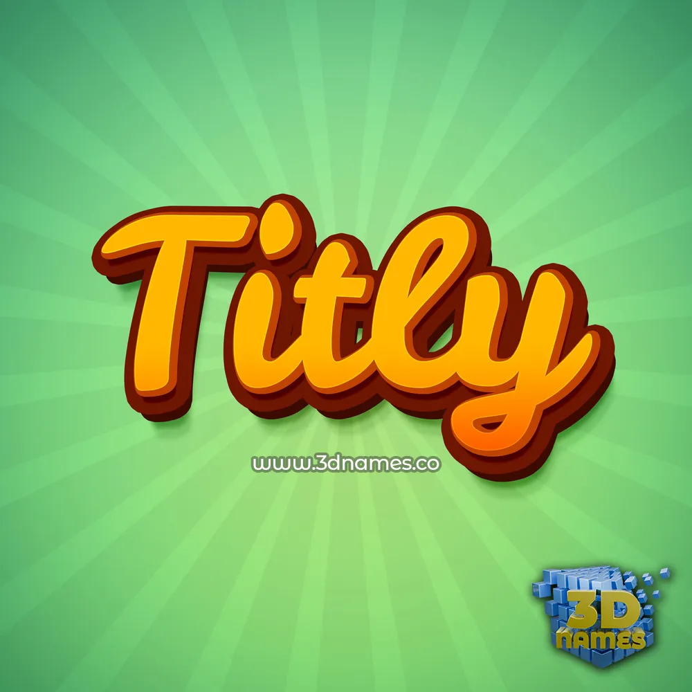 titly in Green Rays style - 3D name wallpaper