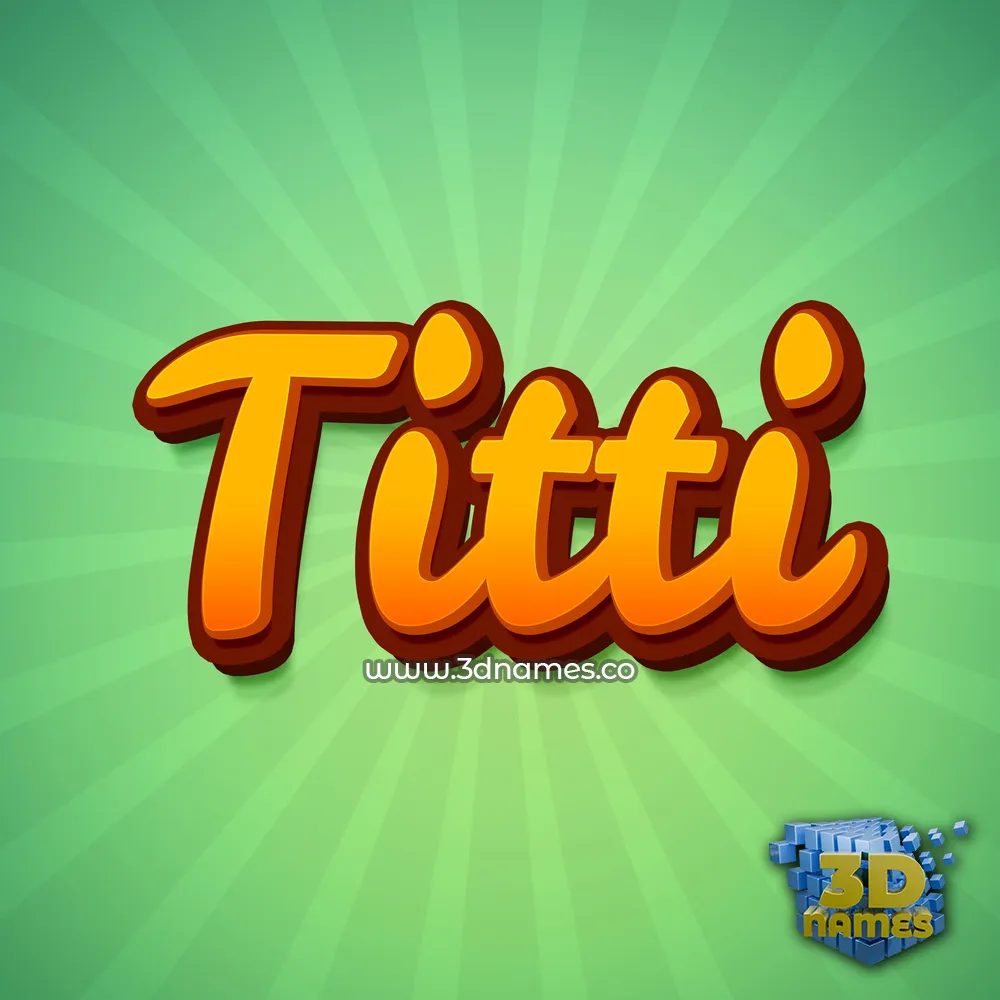 titti in Green Rays style - 3D name wallpaper