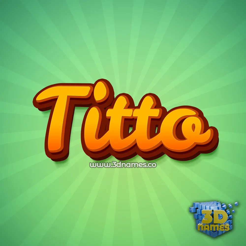 titto in Green Rays style - 3D name wallpaper