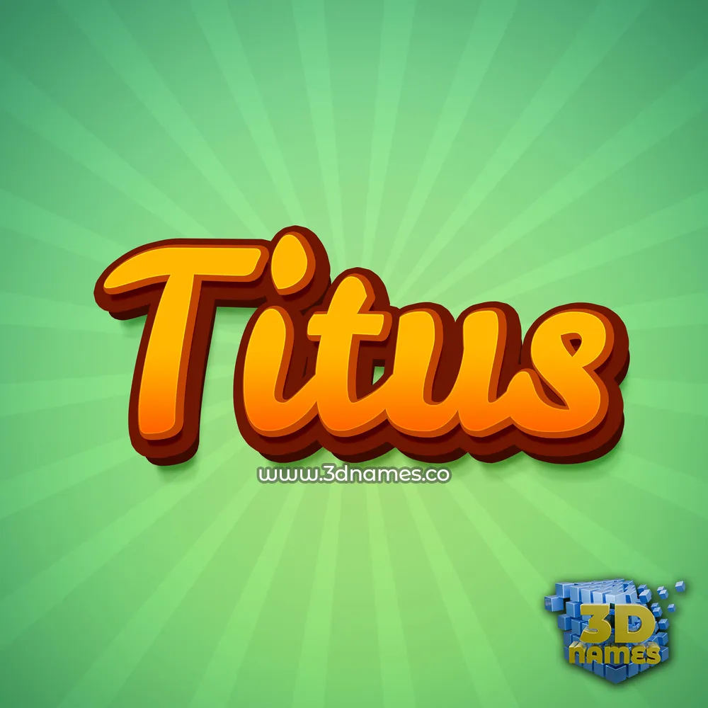 titus in Green Rays style - 3D name wallpaper