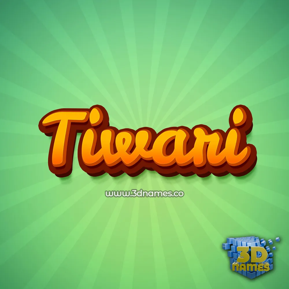 tiwari in Green Rays style - 3D name wallpaper