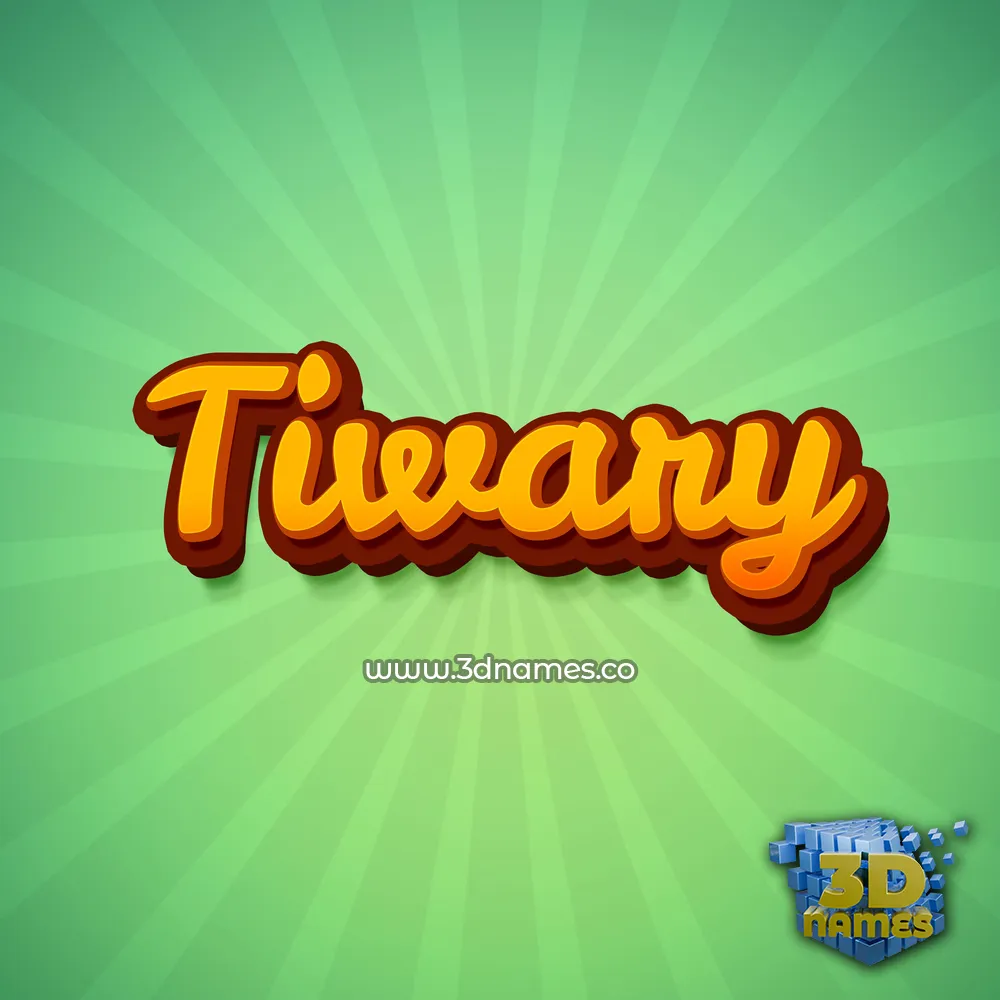 tiwary in Green Rays style - 3D name wallpaper