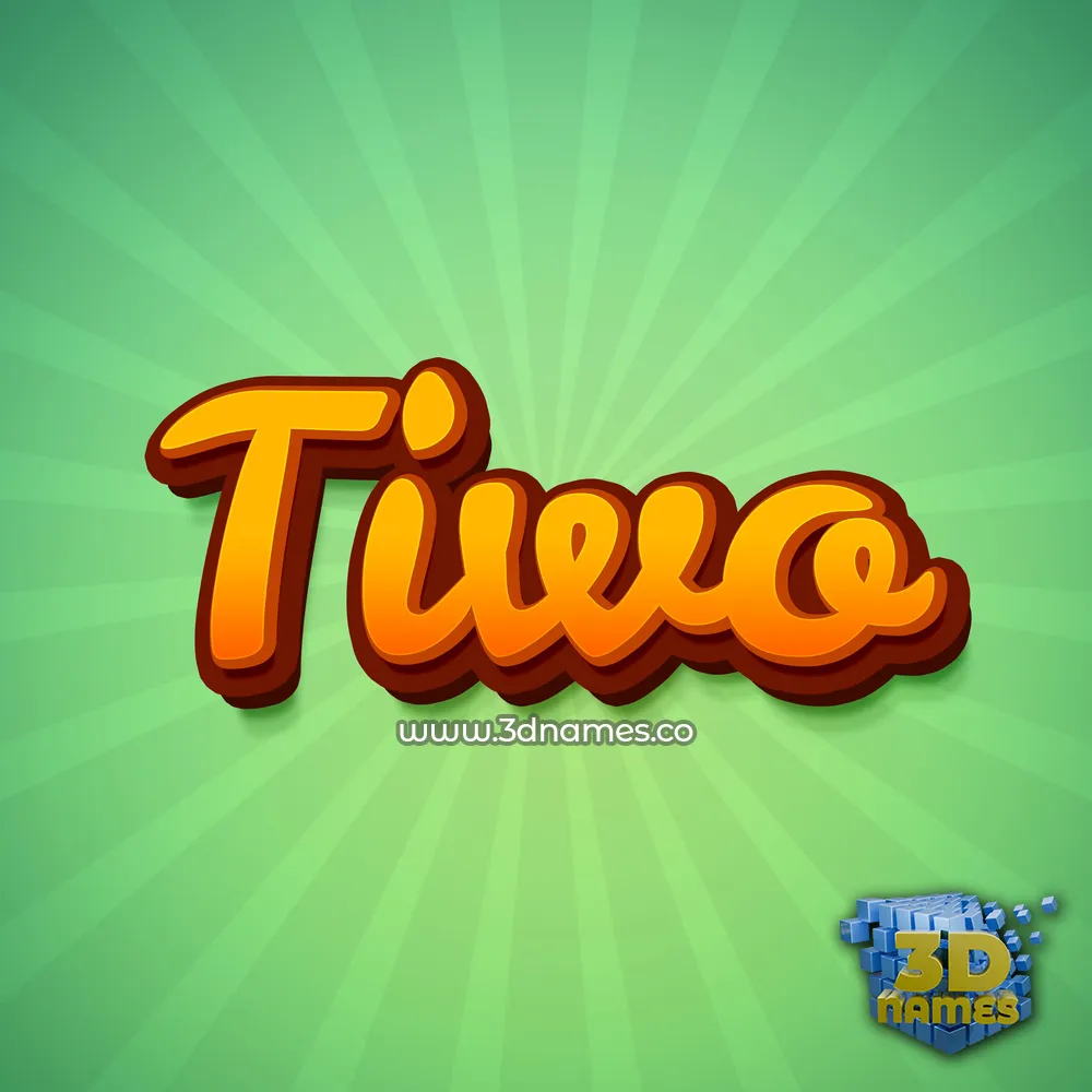 tiwo in Green Rays style - 3D name wallpaper