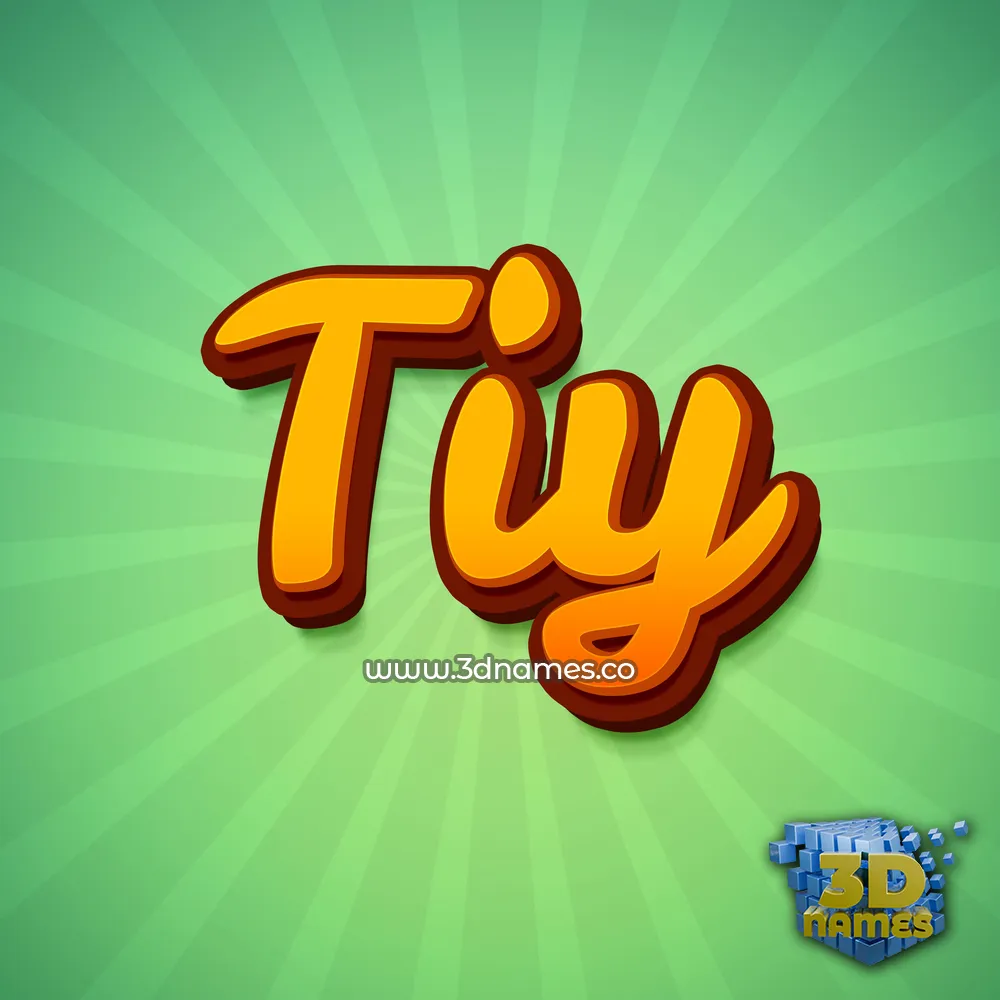tiy in Green Rays style - 3D name wallpaper