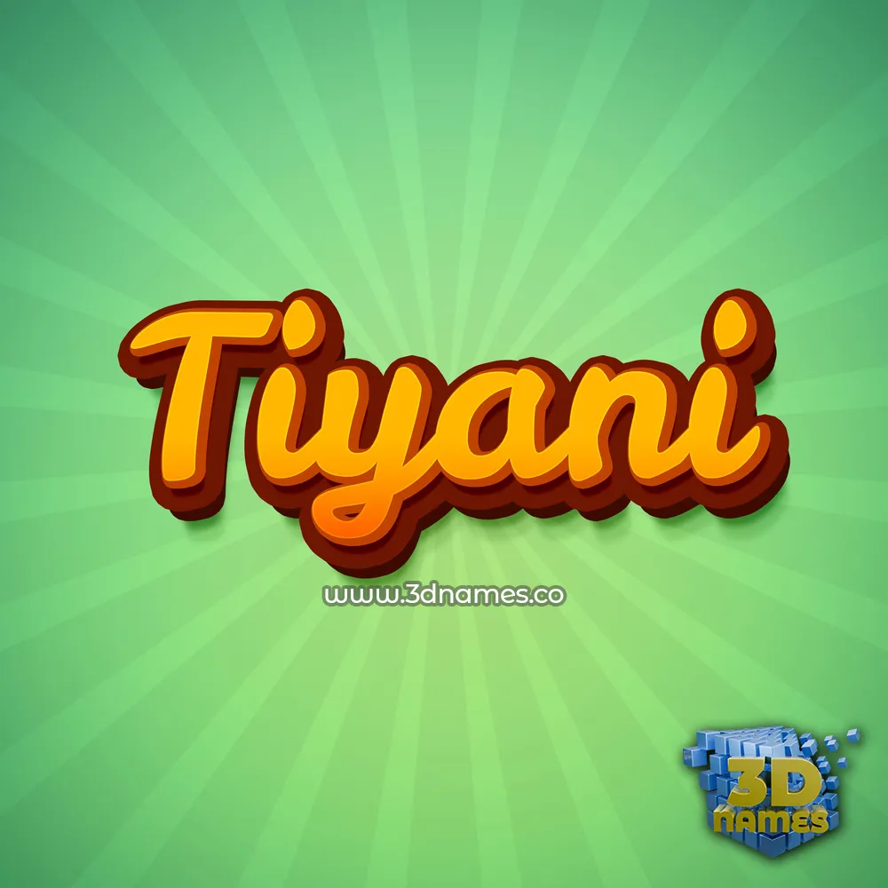 tiyani in Green Rays style - 3D name wallpaper
