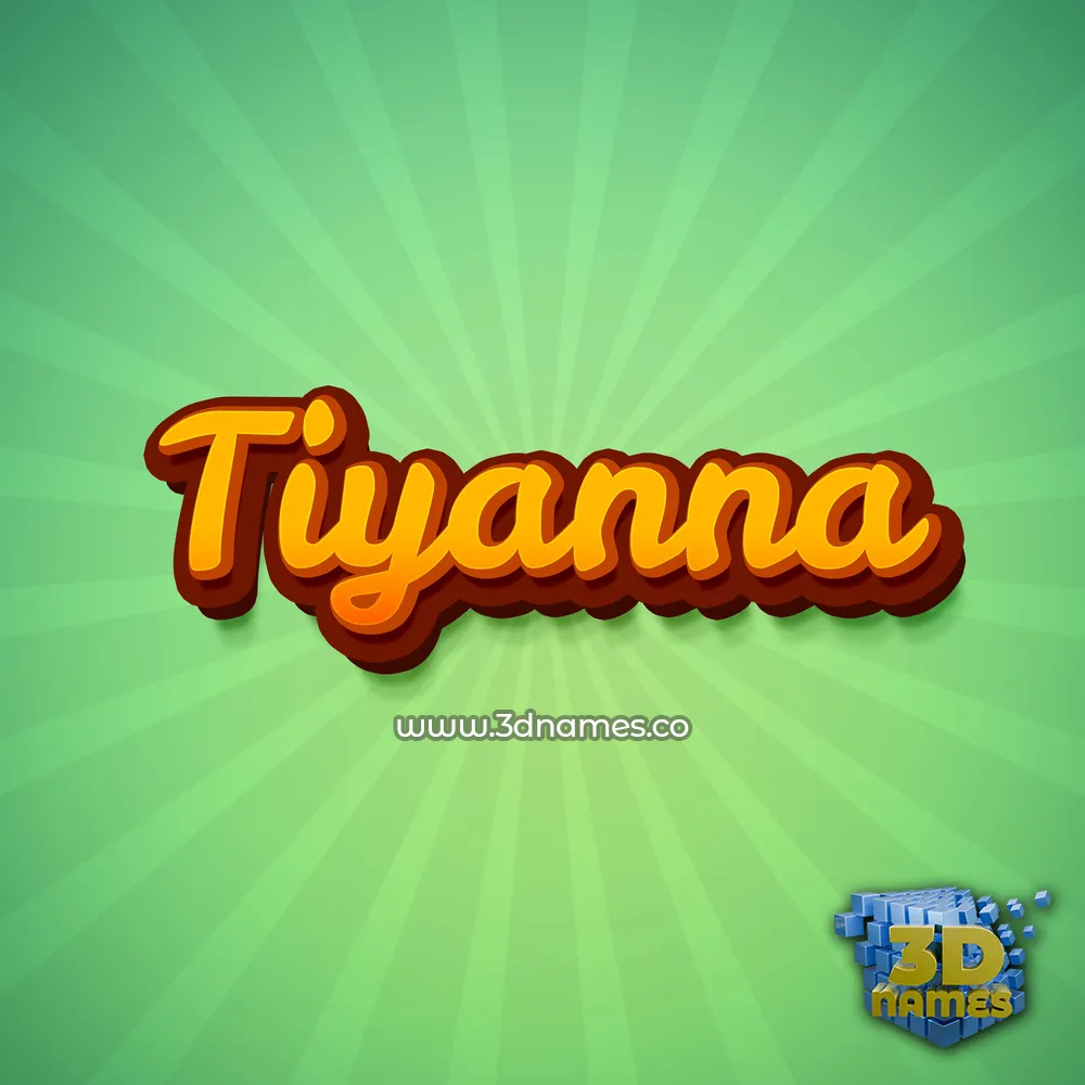 tiyanna in Green Rays style - 3D name wallpaper