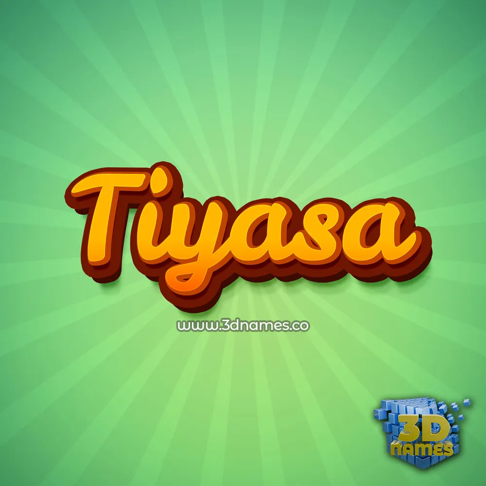 tiyasa in Green Rays style - 3D name wallpaper