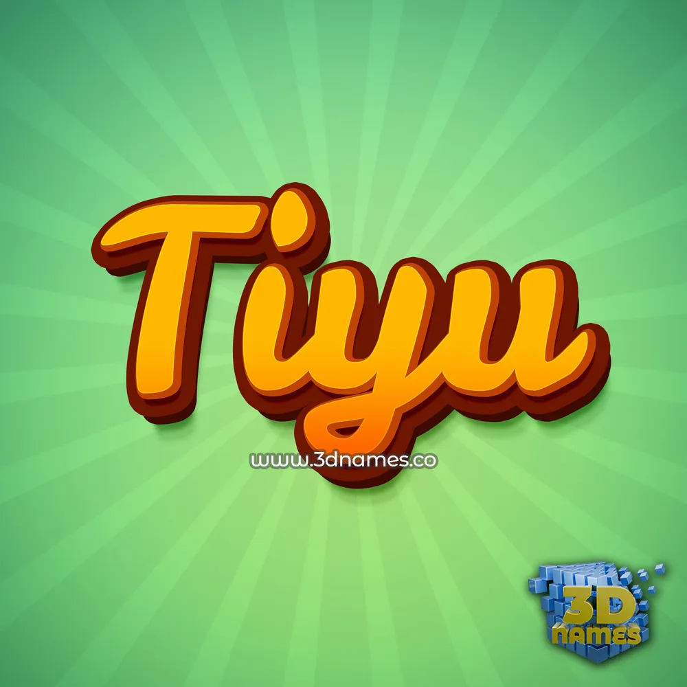tiyu in Green Rays style - 3D name wallpaper