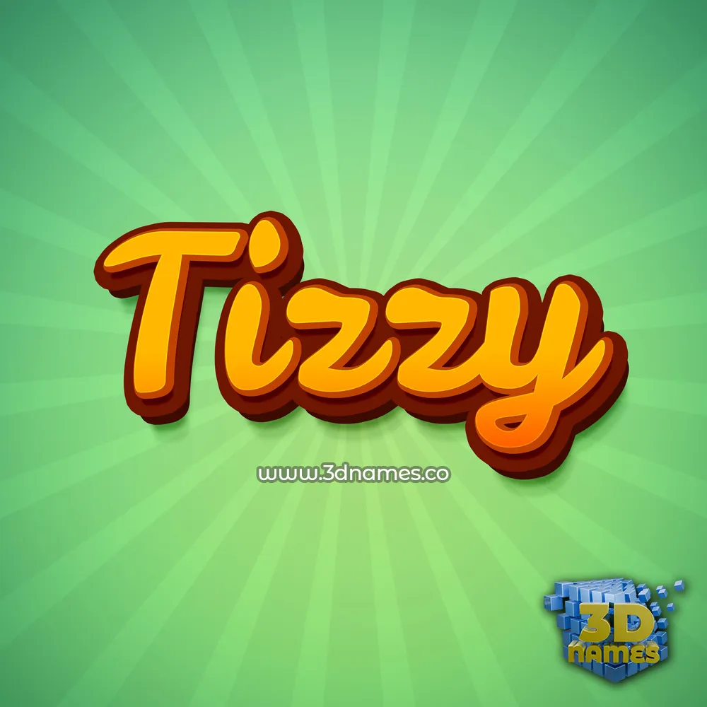 tizzy in Green Rays style - 3D name wallpaper