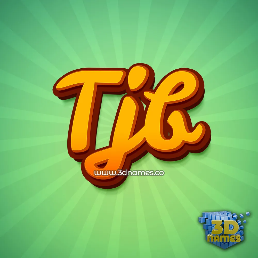 tjb in Green Rays style - 3D name wallpaper