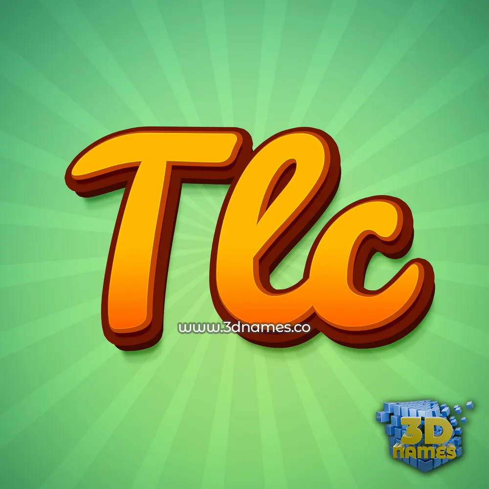 tlc in Green Rays style - 3D name wallpaper