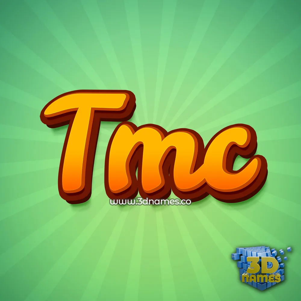 tmc in Green Rays style - 3D name wallpaper