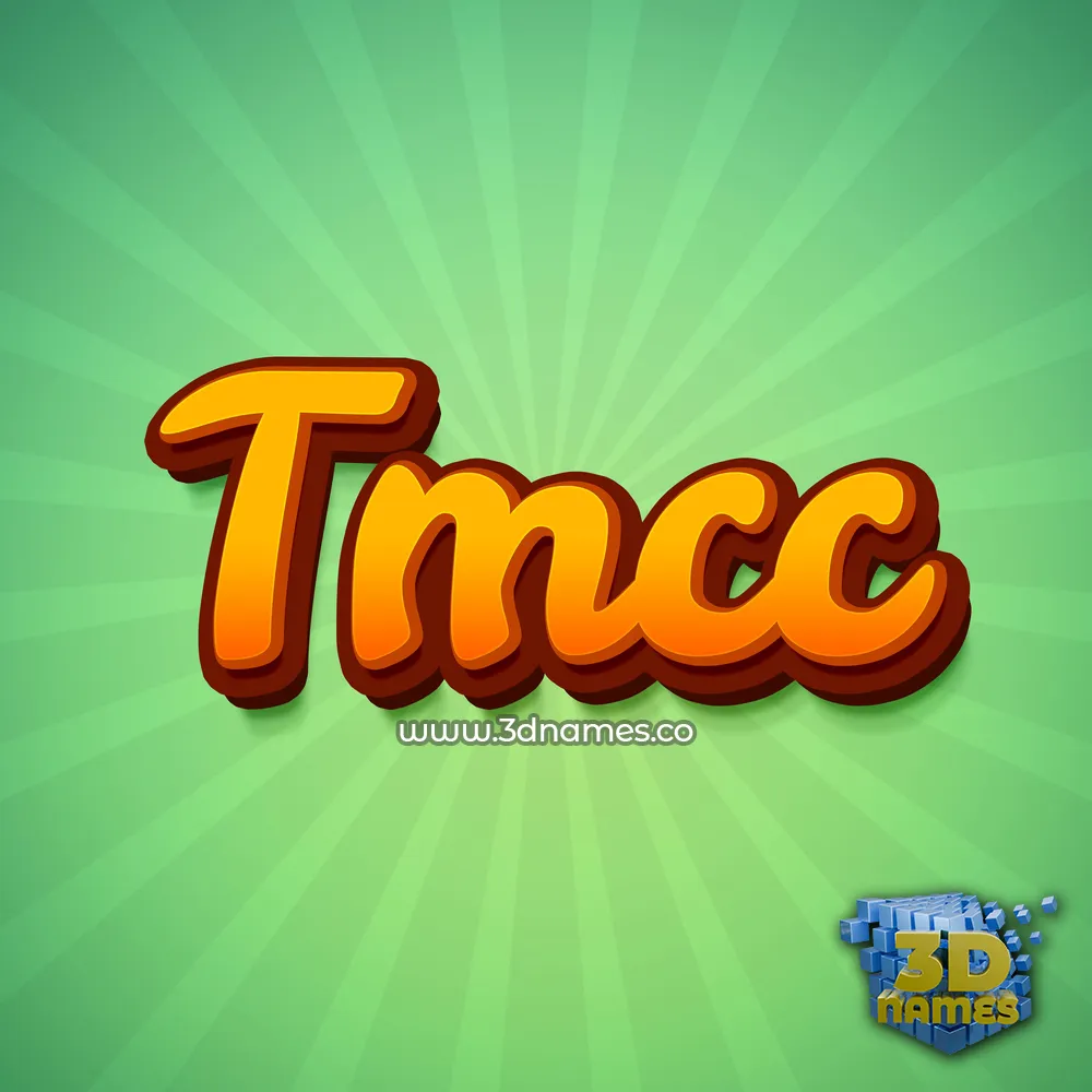 tmcc in Green Rays style - 3D name wallpaper