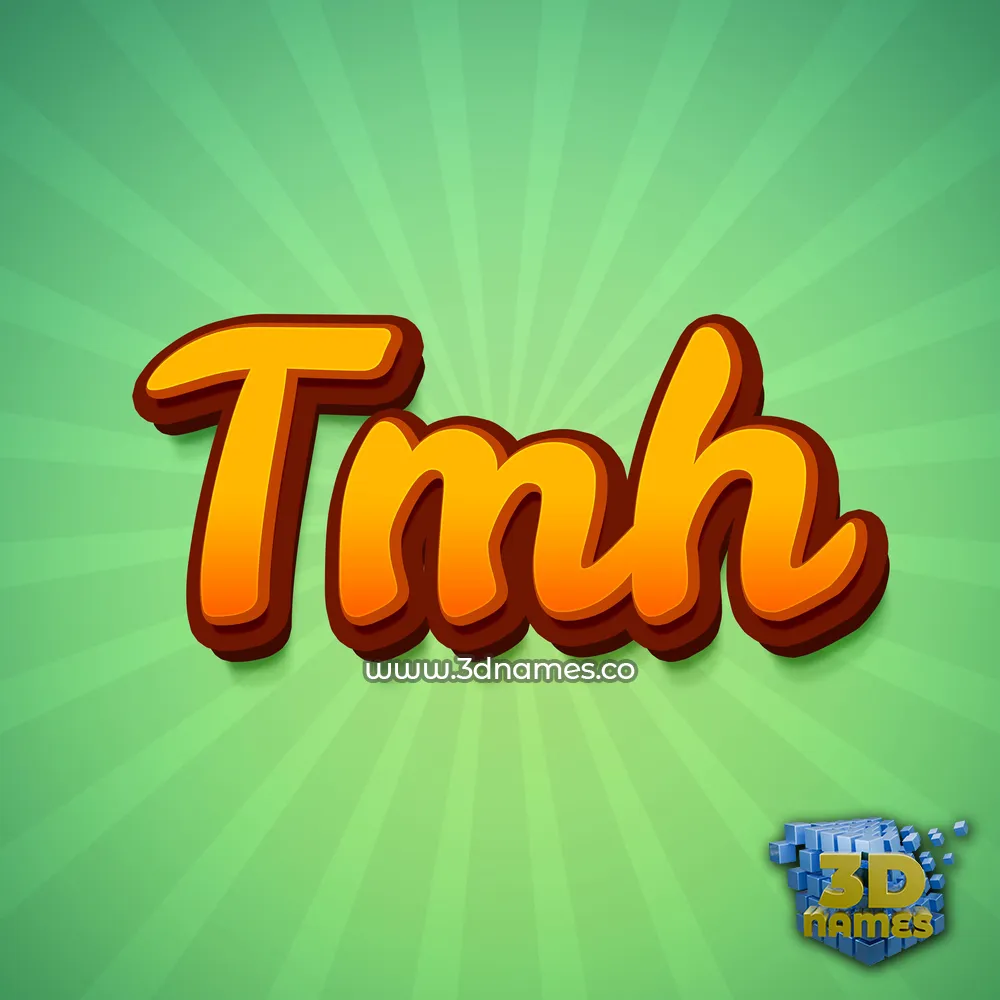 tmh in Green Rays style - 3D name wallpaper