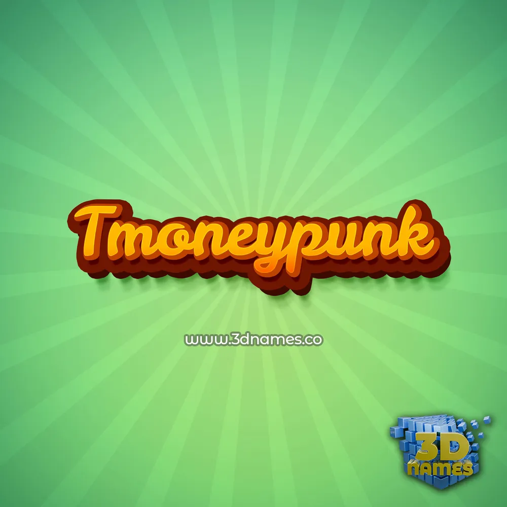 tmoneypunk in Green Rays style - 3D name wallpaper