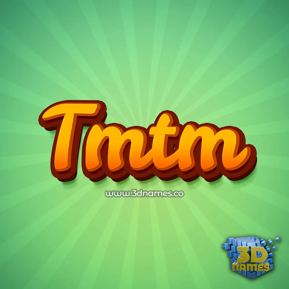 tmtm in Green Rays style - 3D name wallpaper