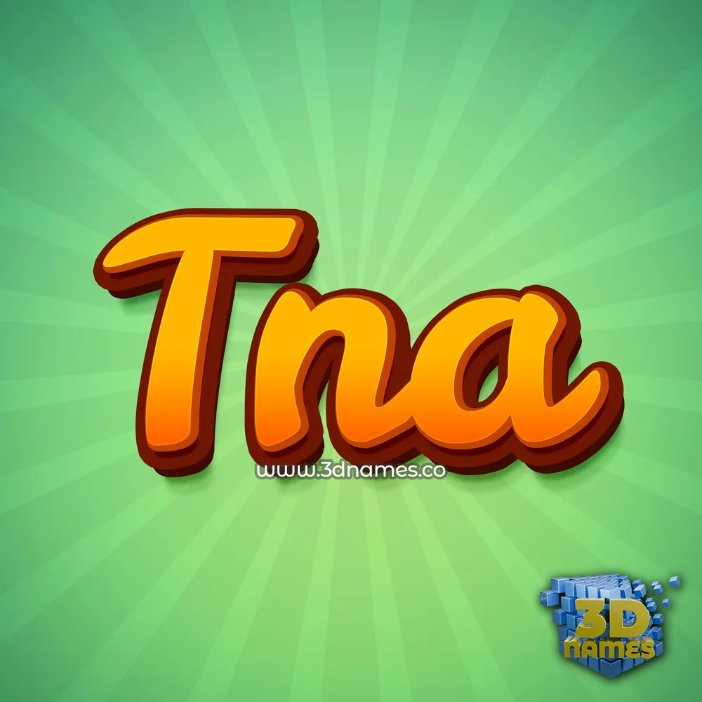 tna in Green Rays style - 3D name wallpaper
