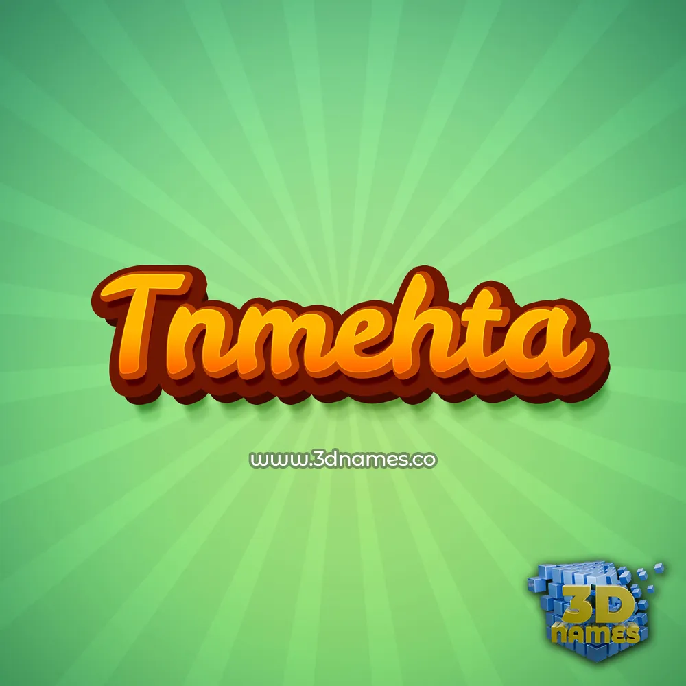 tnmehta in Green Rays style - 3D name wallpaper