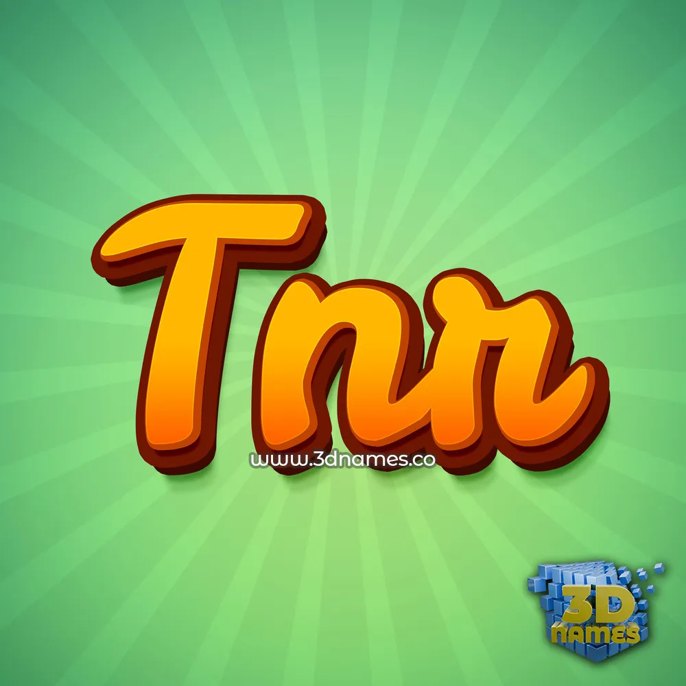 tnr in Green Rays style - 3D name wallpaper