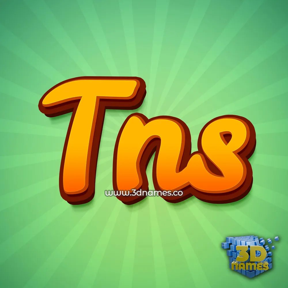 tns in Green Rays style - 3D name wallpaper