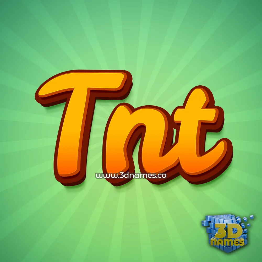 tnt in Green Rays style - 3D name wallpaper