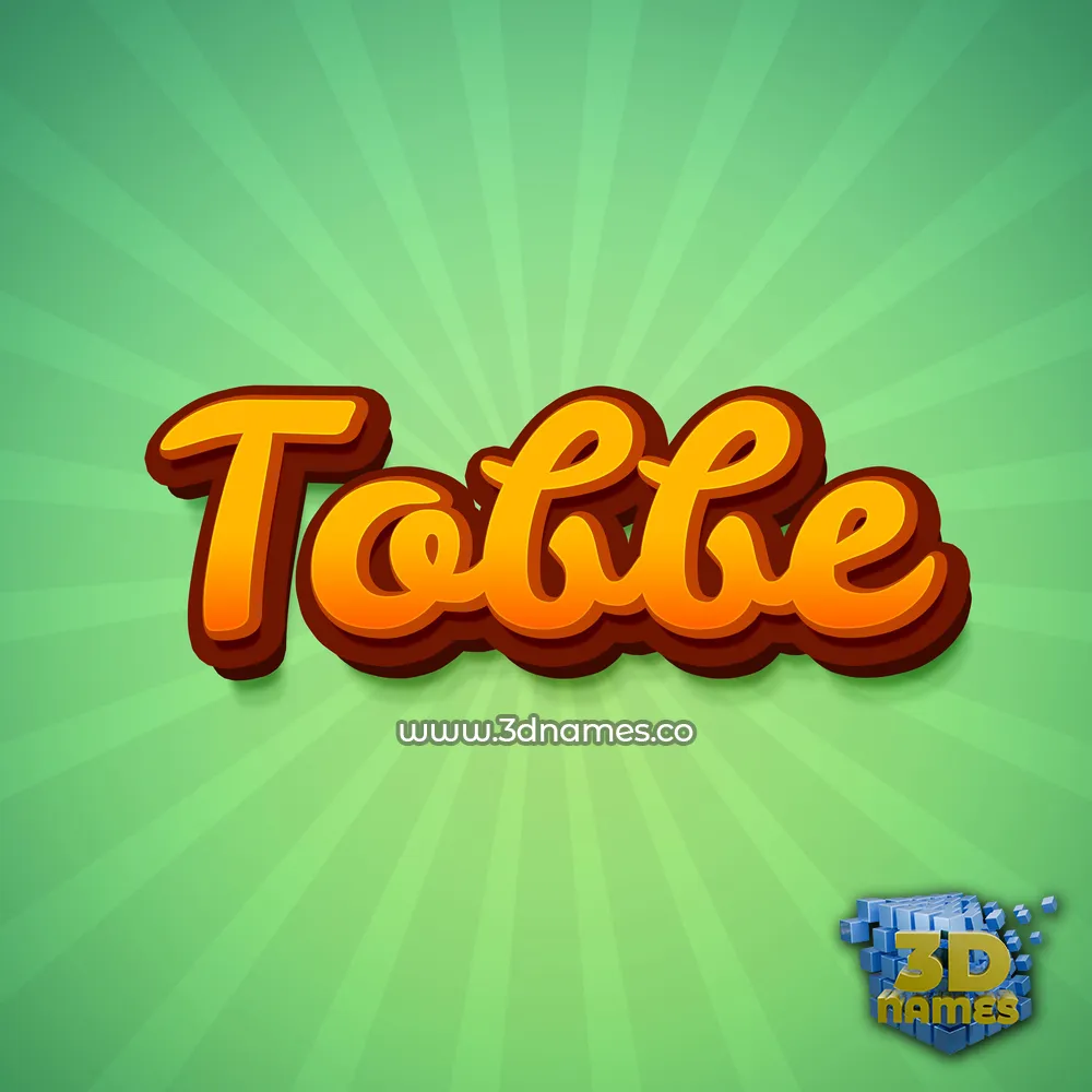 tobbe in Green Rays style - 3D name wallpaper
