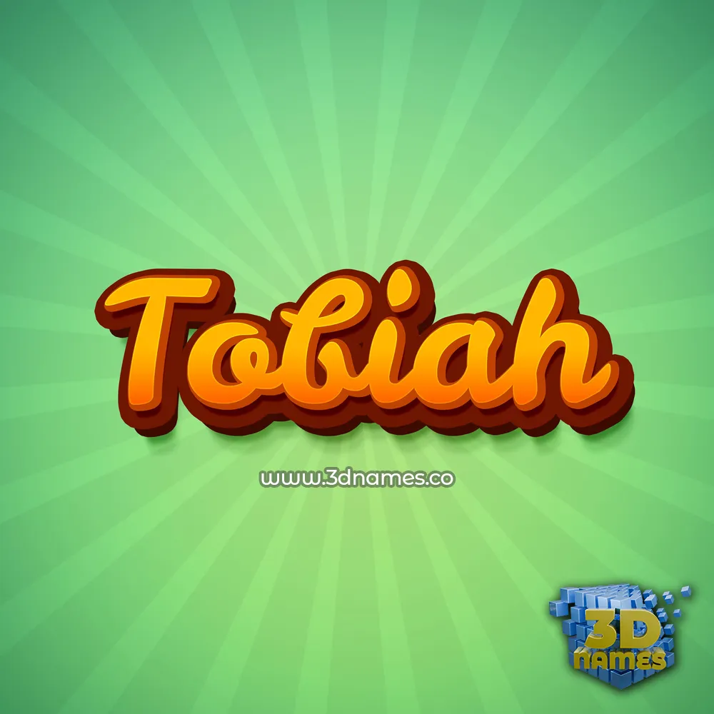 tobiah in Green Rays style - 3D name wallpaper