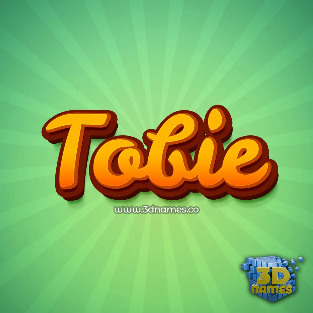 tobie in Green Rays style - 3D name wallpaper