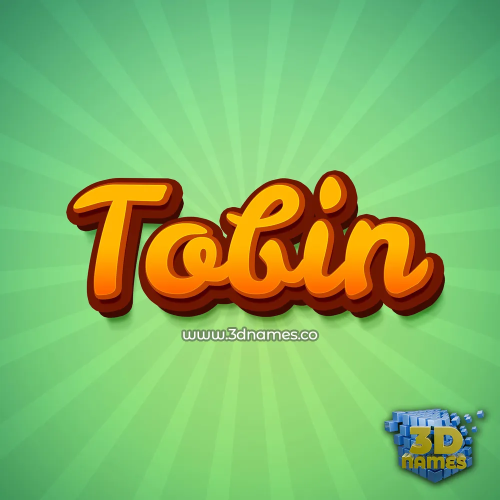 tobin in Green Rays style - 3D name wallpaper