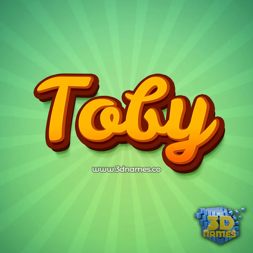 toby in Green Rays style - 3D name wallpaper