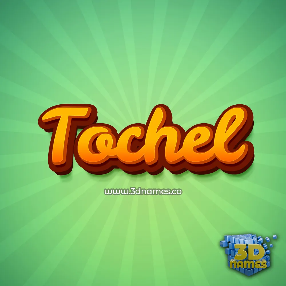 tochel in Green Rays style - 3D name wallpaper