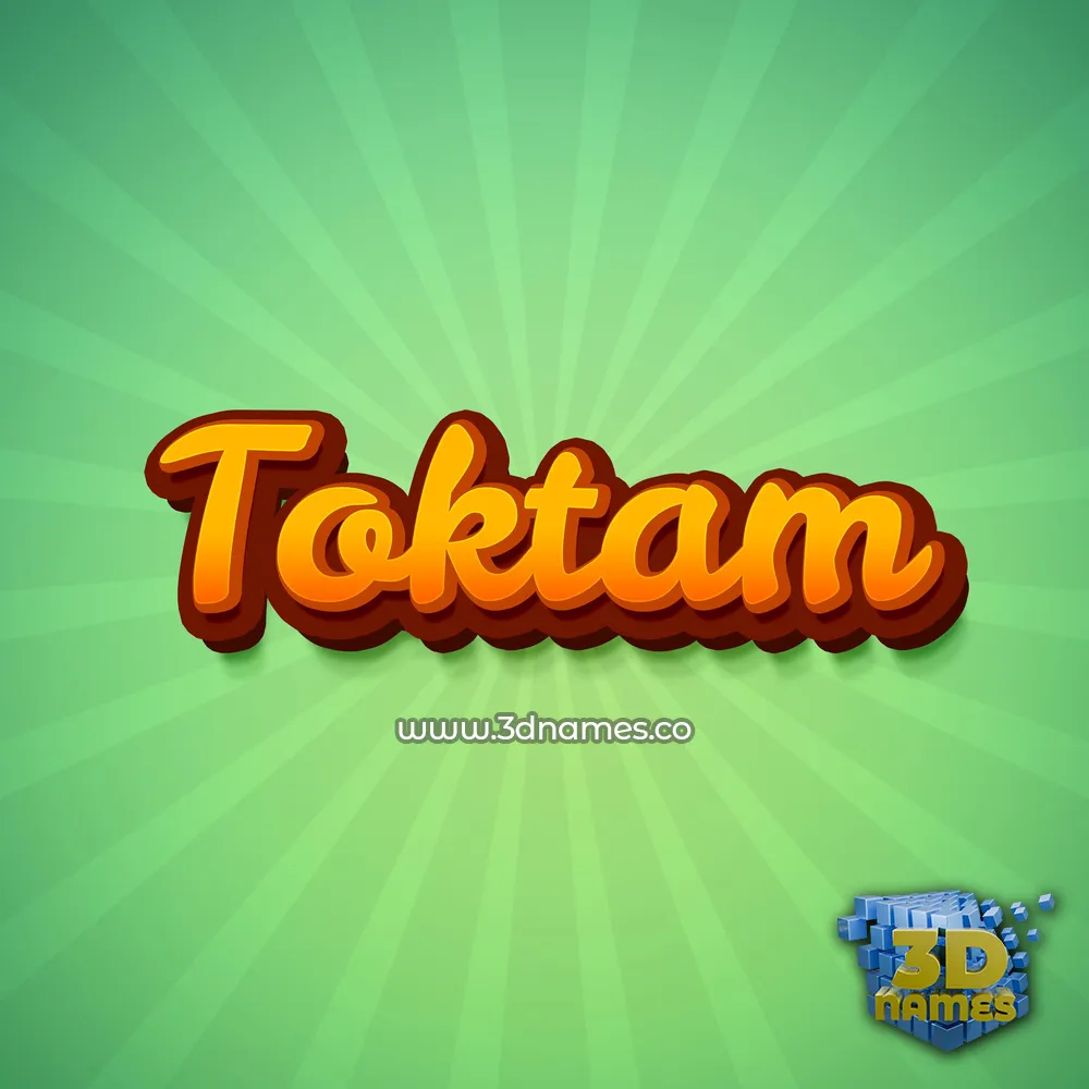 toktam in Green Rays style - 3D name wallpaper
