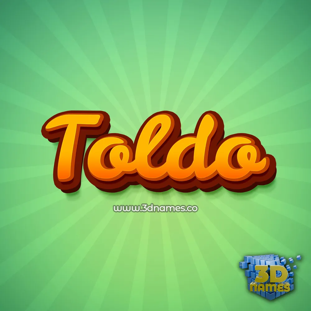 toldo in Green Rays style - 3D name wallpaper