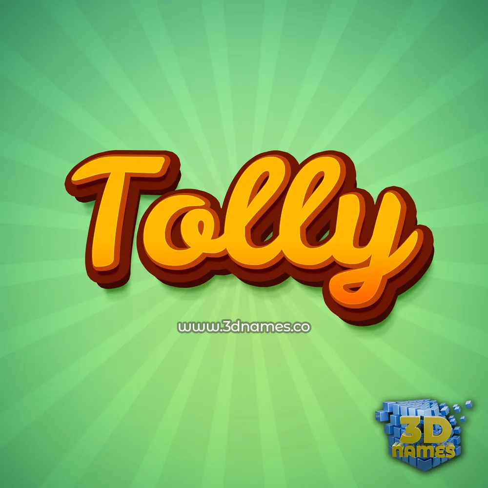 tolly in Green Rays style - 3D name wallpaper