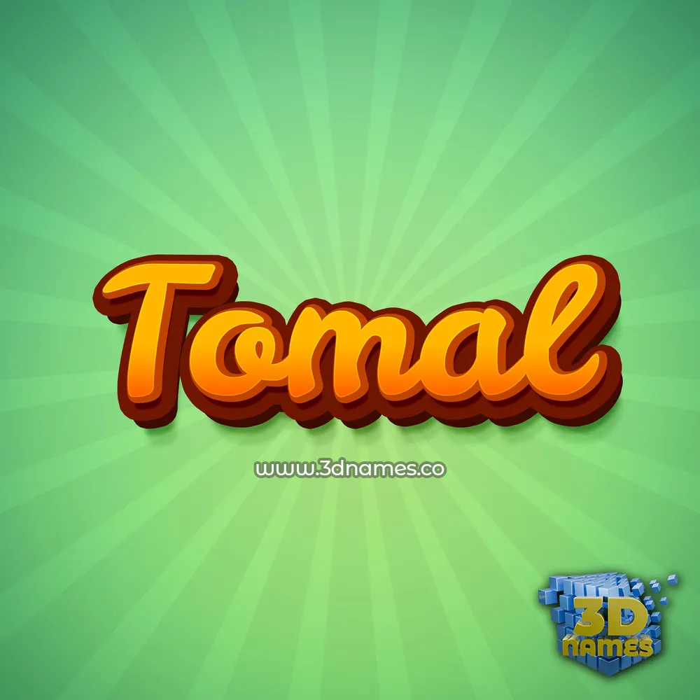 tomal in Green Rays style - 3D name wallpaper