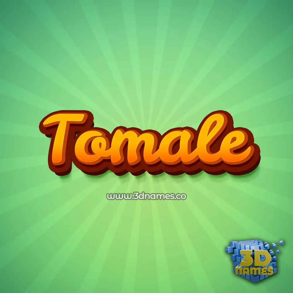tomale in Green Rays style - 3D name wallpaper